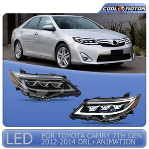 Full LED Headlights For Toyota Camry 2012 2013 2014 Head Lamps Assembly Pair - Imagen 1 de 18