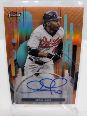 Béisbol Topps Finest 2025 Adam Jones automático 7/25 naranja refractor Orioles  Foto 1 de 2