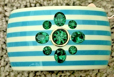 Brazalete Brazalete Juicy Couture Rayas Azules y Blancas/Verdes Estrás NUEVO NUEVO CON ETIQUETAS Foto 1 de 4