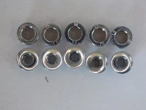 VINTAGE CHAINRING NUTS & BOLTS (5 PAIR) - SILVER - NOS - Picture 1 of 2