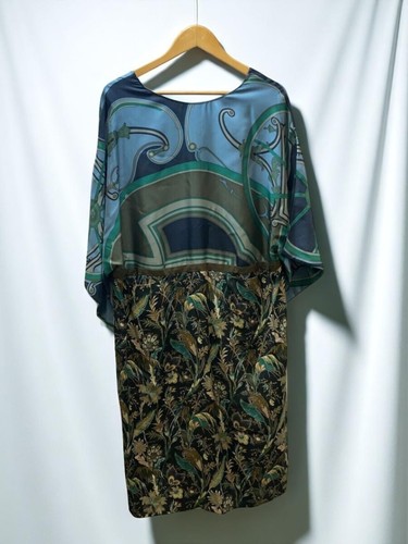 HERMÈS Abito Hermes in seta taglia 42 multicolore fantasia all over #EF BZA