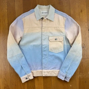 Our Legacy Ss14 Dawn Hand Printed Hamilton Florin Denim Jacket Size 46 - Picture 1 of 7