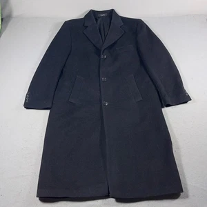 Chaps Ralph Lauren Overcoat Men 42S Wool Cashmere Blend Topcoat Italy Fabric - Picture 1 of 11