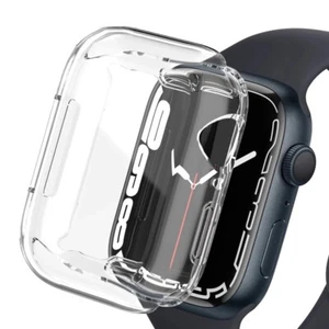 For Apple Watch 9 8 7 6 SE Ultra Case TPU iWatch Screen Protector Cover 41/45mm - Picture 1 of 13
