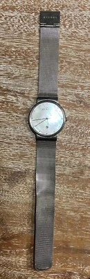 Reloj de cuarzo Skagen Ancher para mujer banda de malla de dos tonos esfera sin trapear limpio Foto 1 de 4