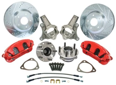 Kit de frenos de disco Chevelle Camaro C5 estilo Corvette rotores 13" pinzas de doble pistón Foto 1 de 4