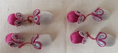 RECORTES OLEADOS 2 PARES CUENTAS NUECES COLOR ROSA G REF36GRG Foto 1 de 2