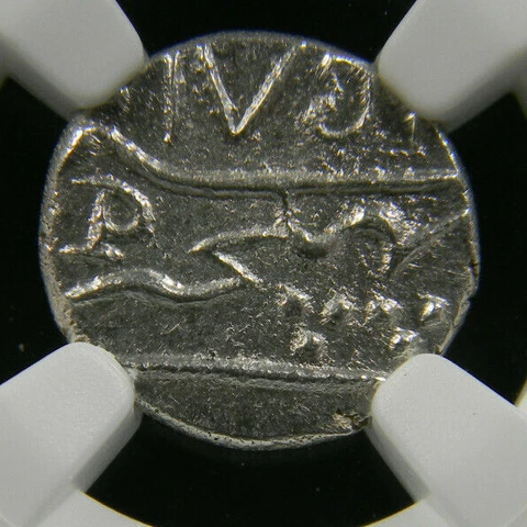 French India Mahe  1751 Silver Fanon  NGC MS 62 Cover