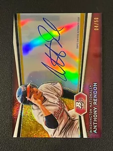 Anthony Rendon 2012 Bowman Platinum Auto Gold Refractor /50 Nationals AP-AR - Picture 1 of 2