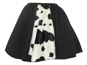 Adults 15" Length Cow Print Panel Skirt Cowgirl Western Fancy Dress Accessory - Picture 1 of 1