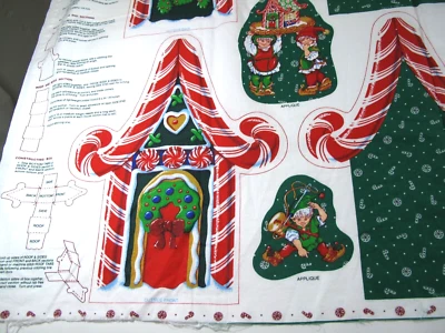 Toyshop Box Santa Christmas Craft Sewing Fabric Panel Cheryl Ann Johnson 34 X 36 - Image 1 of 4