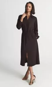 Nuevo sin etiquetas Vestido Midi Reiss Collar Astrid Talla Reino Unido 12 Precio de venta sugerido por el fabricante £228 Usado una vez. - Imagen 1 de 7