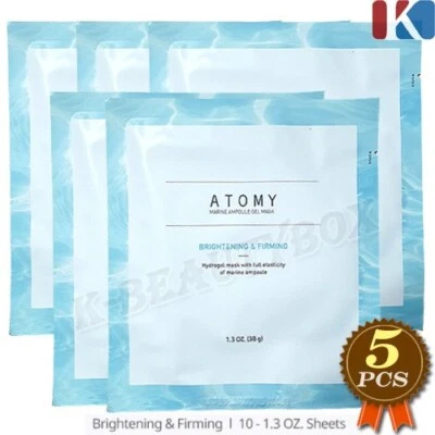 ATOMY Máscara Gel Ampolla Marina 38g x 5 piezas Máscaras Hidrogel Reafirmante Iluminadora NUEVO Foto 1 de 4