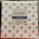 South Point Home Fashions 6-piece Microfiber Sheet Set, Queen, Gray Medallion
