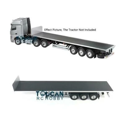 US Stock 1/14 Chassis Flatbed Semi Trailer KIT for RC DIY Tamiye Truck TOY Gifts - Image 1 of 4