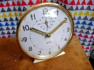 vintage smiths alarm clock WORKING RINGS - Picture 1 of 6