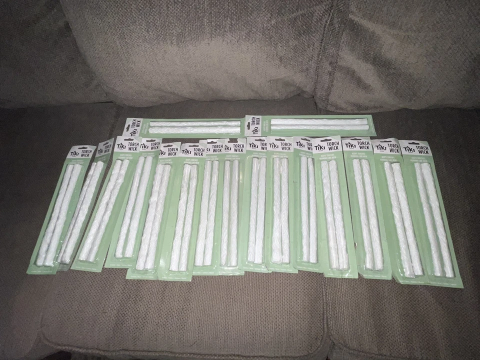 Lot Of  17  Tiki Torch Wick Replacement 2 Pack Long Life Fiberglass 9" Outdoor - Image 1 of 1