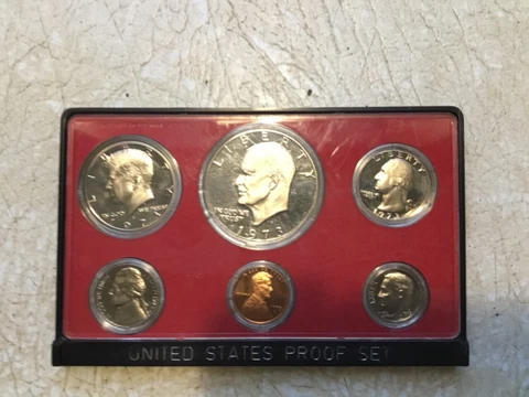 1973-S Proof Set United States US Mint Original Government Packaging Box Ike $ Cover