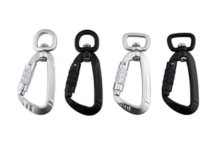 Sicherheitskarabiner Aluminium Twistlock Drehsicherung Karabinerhaken Hundeleine - Bild 1 von 9
