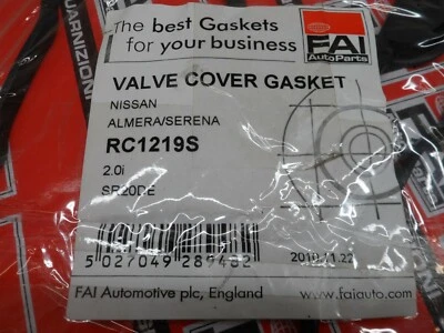 FAI Rocker Cover Gasket for Nissan SR20 DE Engine Almera Serena etc 2.0 petrol - Image 1 of 2
