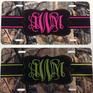 Camouflage monogram license plate camo personalized camouflage license plate mon - Picture 1 of 4