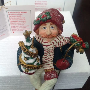 Christmas Keeper 1496s 1996 segunda serie de Navidad Shenandoah Designs firmado - Imagen 1 de 5