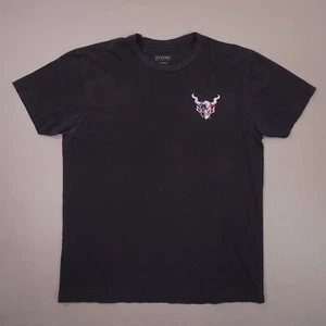 Stone Brewing Beer Tropical T Shirt Mens Large Black Fade Cotton Short Sleeve - Picture 1 of 7