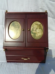 Wooden Mirrored Picture Frame Jewelry Box - Picture 1 of 9