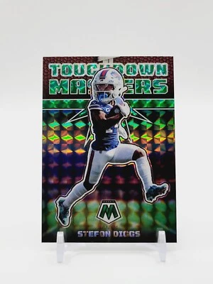 Stefon Diggs "Touchdown Masters" GREEN PRIZM 2022 Panini Mosaic #TD-19 Bills SP - Image 1 of 2