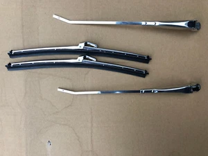 Paar Edelstahl Wischer Arme Und Wischblätter Triumph Spitfire Herald, Vitesse - Bild 1 von 4