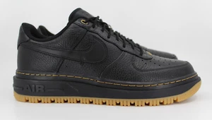 Nike Air Force 1 Luxe Black Bucktan Gum Yellow DB4109-001 - Picture 1 of 19