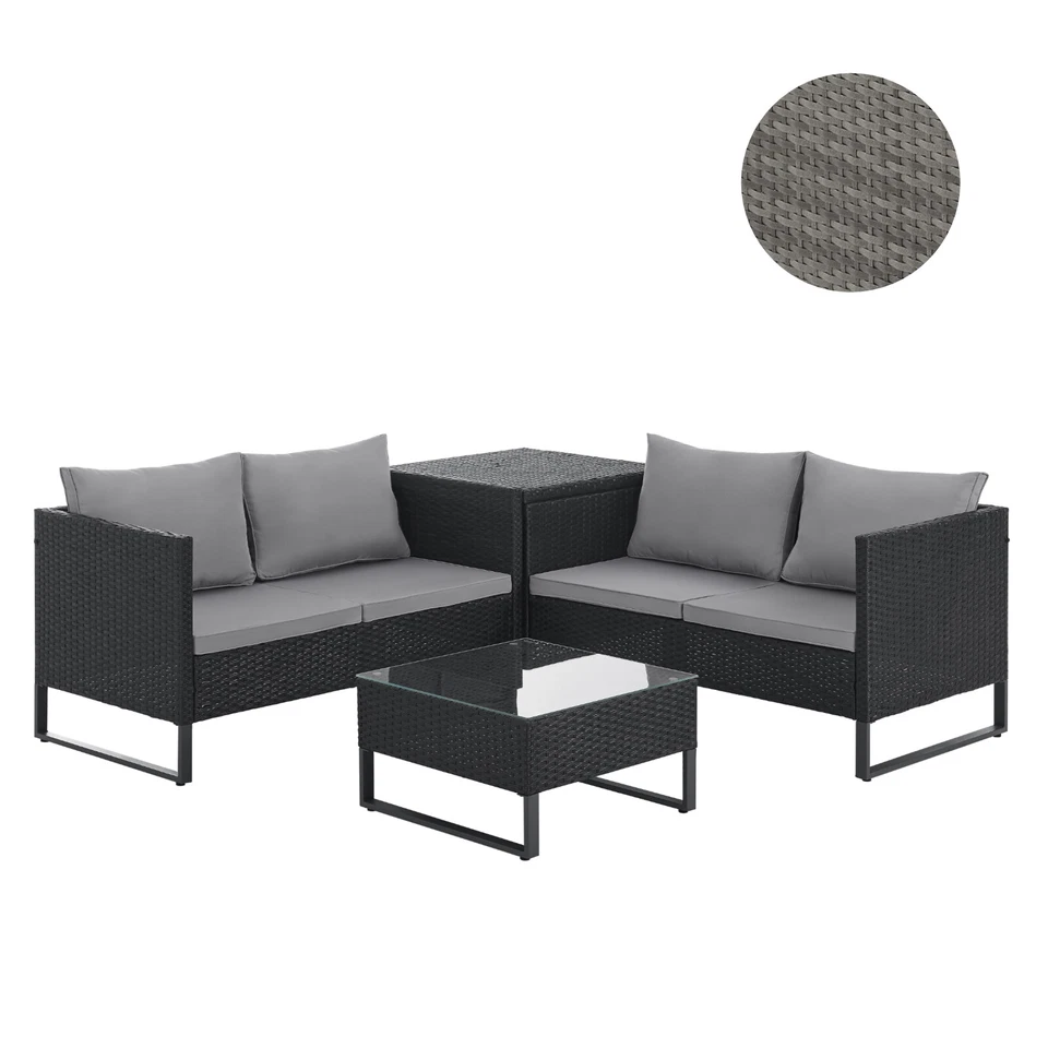 KANSAS Rattanlounge Gartenset in verschiedenen Farben - Bild 1 von 1