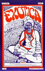 1967 QUICKSILVER MESSENGER SERVICE Exotica 13 x 17 Reproduction Concert Poster - Picture 1 of 1