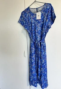 Women Casual Loose Bohemian Floral Dress with Pockets Short Sleeve Long Maxi Sum - Picture 1 of 3