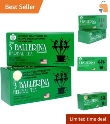 Té verde extra fuerte premium sin cafeína para la máxima relajación - 2 cajas Foto 1 de 4