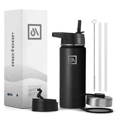 METEOR Insulated Water Bottle with 3 Replaceable Lids, Vacuum Flask - image 1 of 4