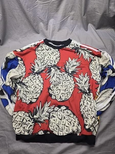 Adidas Tropical Pineapple Print Sweatshirt Herren Größe Large Oversized Rundhalsausschnitt - Bild 1 von 10