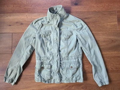 Chaqueta militar utilitaria Abercrombie Kids verde oliva cuatro bolsillos coro talla XL Foto 1 de 4