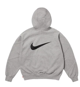 Supreme x Nike Zip Up Hooded Sweatshirt Heather Grey 25SS - Picture 1 of 2