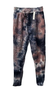 Women’s tie-dye sweatpants cuffed Elastic Waistband Pink Blue Size S/M (1150) - Picture 1 of 5