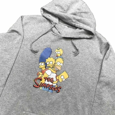 Sudadera con Capucha Los Simpson - Gris - Talla Grande - Homer Marge Bart Lisa Maggie - Leer De Foto 1 de 4