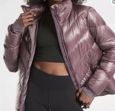 Chaqueta Steve Madden Puffer Rose Taupe mediana para mujer nueva con etiquetas $99 Foto 1 de 4