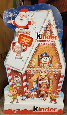 NEW Kinder Holiday 2025 Advent Calendar w/ Ginger Man Coming Out The Front Door - Image 1 of 2
