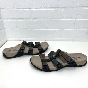 Taos Red Willow Womens Leather Slip On Hook & Loop Sandals US 10 EU 41 Keepsake - Picture 1 of 9