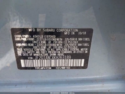 Speedometer Cluster MPH With Pre-crash System Fits 19 XV CROSSTREK 975177 - Image 1 of 4