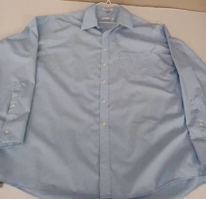 Geoffrey Beene Hemd Herren 2XL 18 35/37 Blau Schnelltrocknend Langarm Knopfleiste - Bild 1 von 9