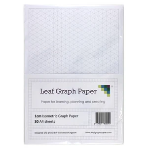 A4 Isometric Graph Paper 10mm Triangles - 30 Loose-Leaf Sheets - Picture 1 of 3
