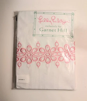 Cortina de Ducha Lilly Pullitzer Rosa Y Blanco Granate Hill NUEVA Foto 1 de 2