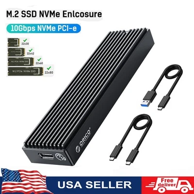ORICO 10Gbps M.2 NVME Enclosure USB C Gen2 PCI-E SSD Case NVMe External SSD