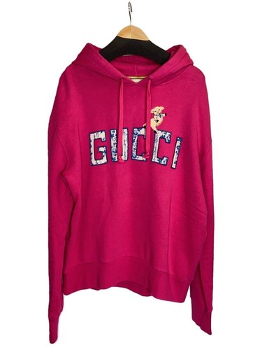 Felpa con cappuccio Gucci L cotone rosa 475374 usata
